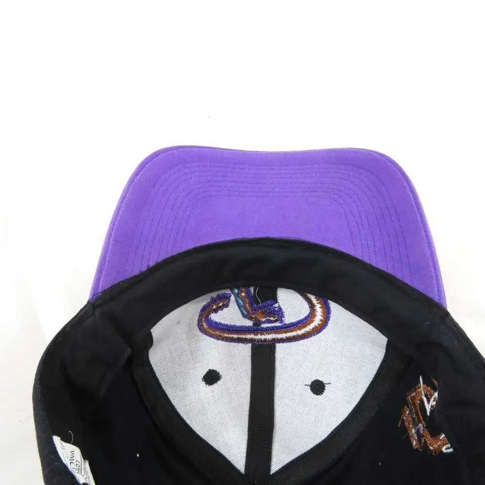 Arizona Diamondbacks Hat #51 Randy Johnson Embroidered Purple-Black Snapback